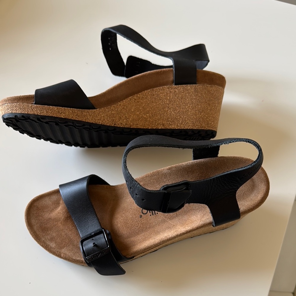 Birkenstock papillio wedge black new! Size 41